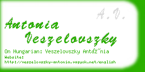 antonia veszelovszky business card